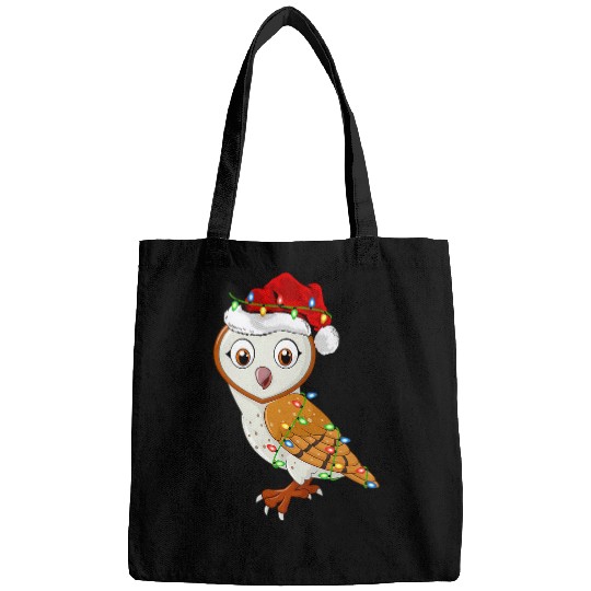 Owl Pet Barn Owl Bird Lover xmass Santa Hat Barn Owl Christmas Bags