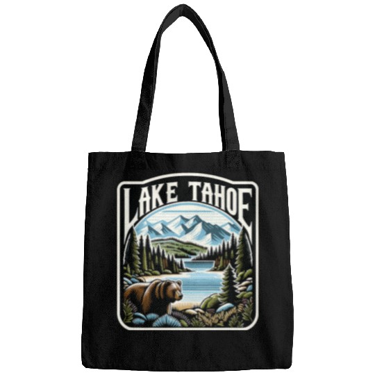 Lake Tahoe Adventure Nature Lover Mountain Hiking Design 1 Bags