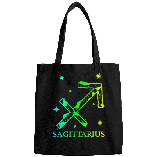 Sagittarius Zodiac Design With Stars Bags