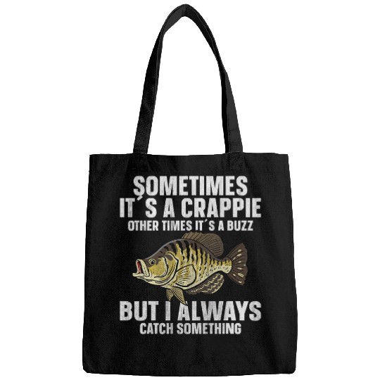 Fishing Crappie Fishing Crappie Fish Funny Fisherman Fisher Bags