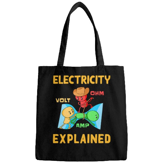 Electrical Volt Engineer Lineman Electricity Explained Electrician Bags