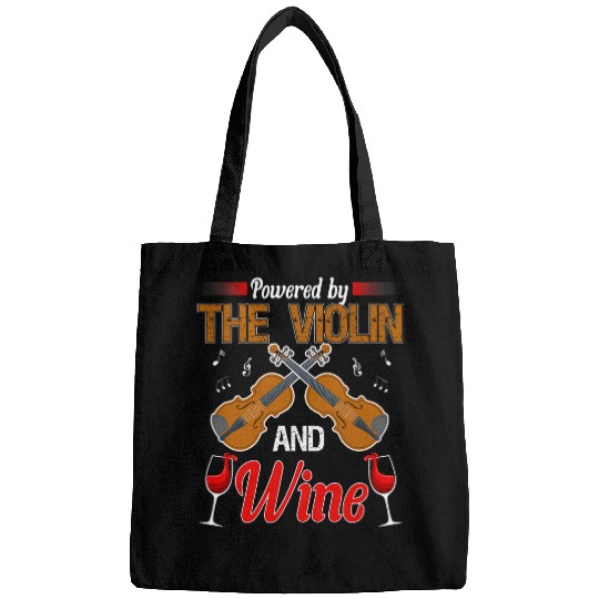 Wines Fun Violin Funny Wines Lover Violinist Violin Player Bags