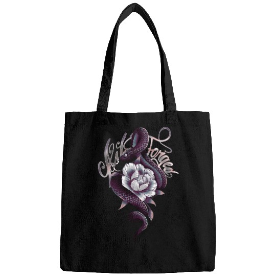Snake Peony Tattoo Style Bags
