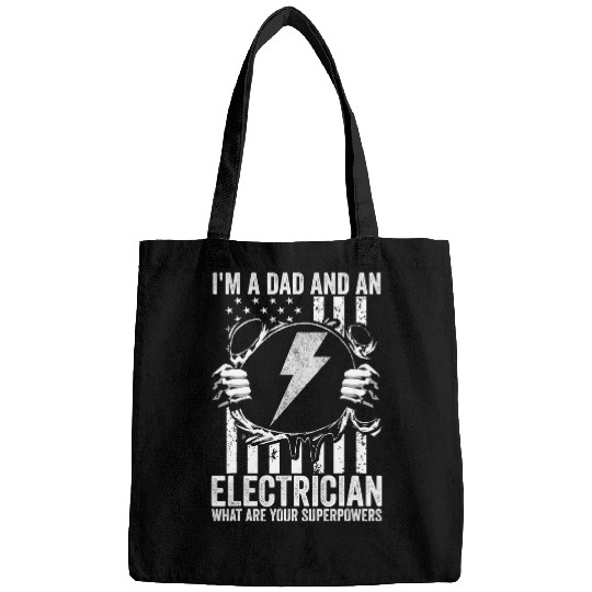 Electrical Dad Powerline Electrical Fathers Day Electrician Bags