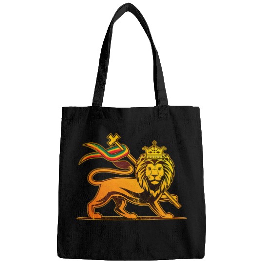 Lion Pet Of Judah Cross Ethiopia Ethiopian Rasta Judaism Grunge Bags