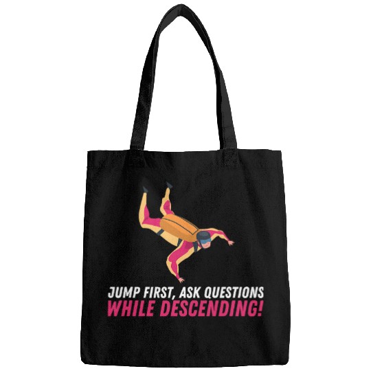 Skydiving Skydive Jump First Ask Questions While Descending 2 Bags