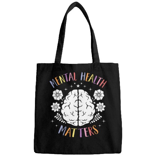 Mental Health Matters Happy End Stigma Awareness Graphic Bags