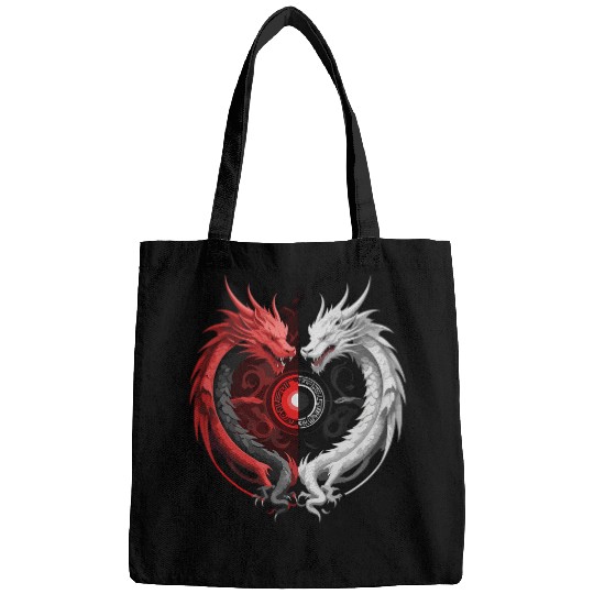 Dragon Pet two dragons facing off dragon yingyang 1 Bags