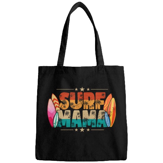 Surf Mama Surfer Mommy Mom Summer Beach Vibes Surfing Bags