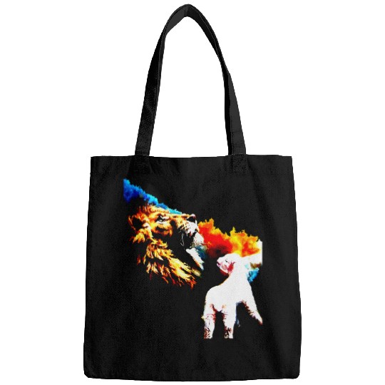Lion Pet of Judah Lamb of God Revelation 5 5 John 1 29 Lion Lamb Bags