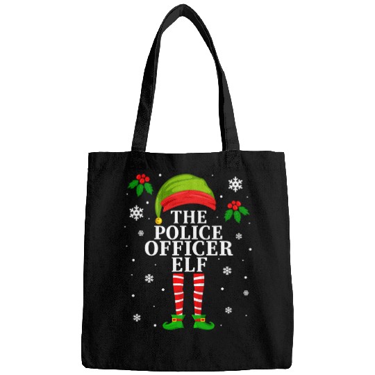 Police Job The Police Officer Elf Christmas Matching Bags