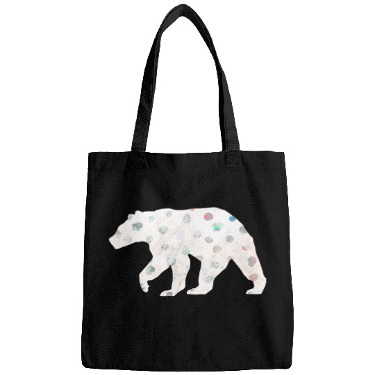 Bear Pet Polar Bear in Polka Dots Design Themed for Women Teen Girls Bags