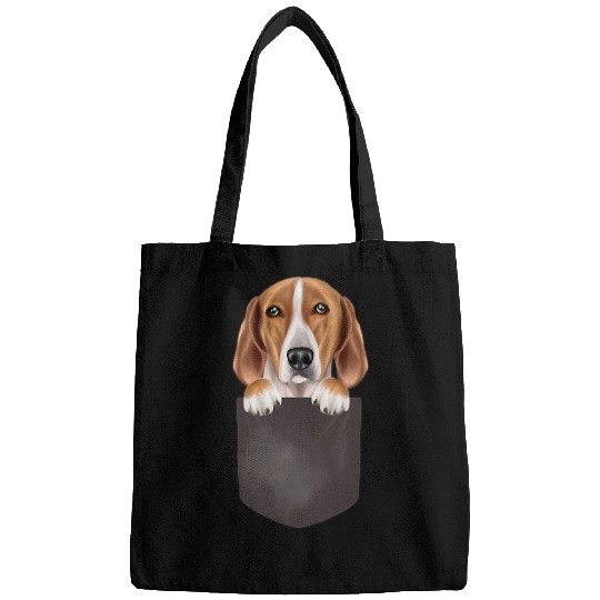 Dog In Pocket Funny Dog Lover English Foxhound Bags