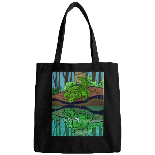 Dragon Pet Crocodile Dragon Fairy Tale Reflective Image Bags