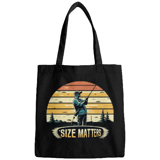 Size Matters Bluefin Tuna Fish Angler Gear Funny Fishing Bags