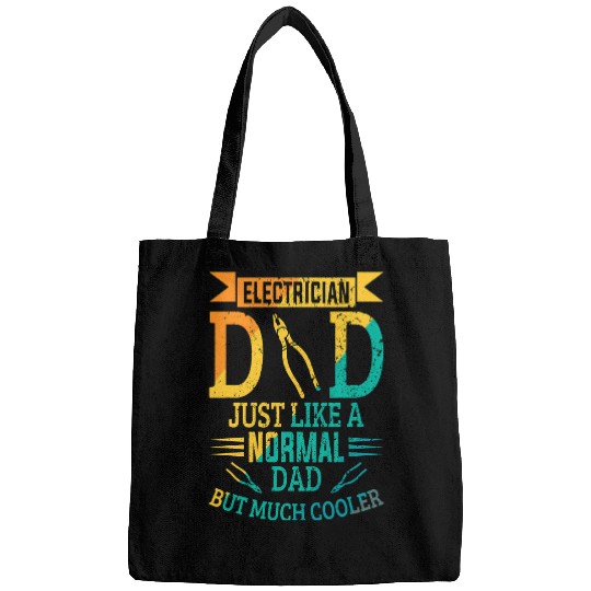Electrical Dad Powerline Electrical Fathers Day Design Electrician Bags