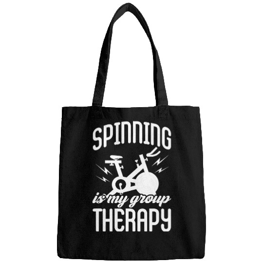 Spinning Is My Group Therapy Spin Class Gym Bike Exercise Bags