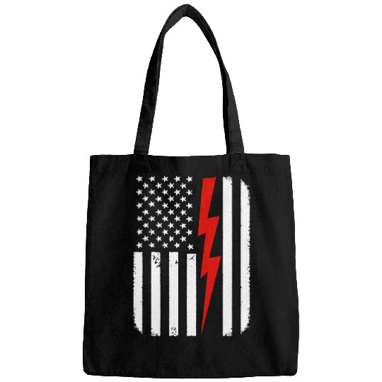 Electrical USA Flag Tools gifts for Electric Cable Lineman Electrician Bags