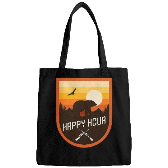 Bear Pet Happy Hour Bear Hunting Sunset Witching Hour Bags