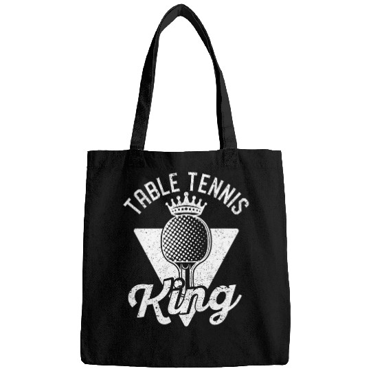 Table Tennis King Funny Ping Pong Player Coachs Sports Fan Bags