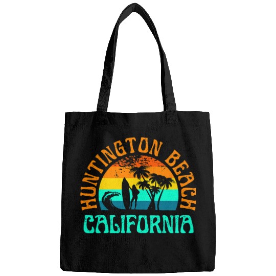 Surf Life Huntington Beach californiasSurf Surfer Retro Sunset Girls Bags