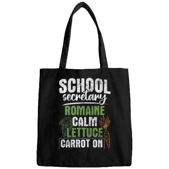 Secretary Job School Secretary Romaine Calm Lettuce Carrot On Teacher Bags