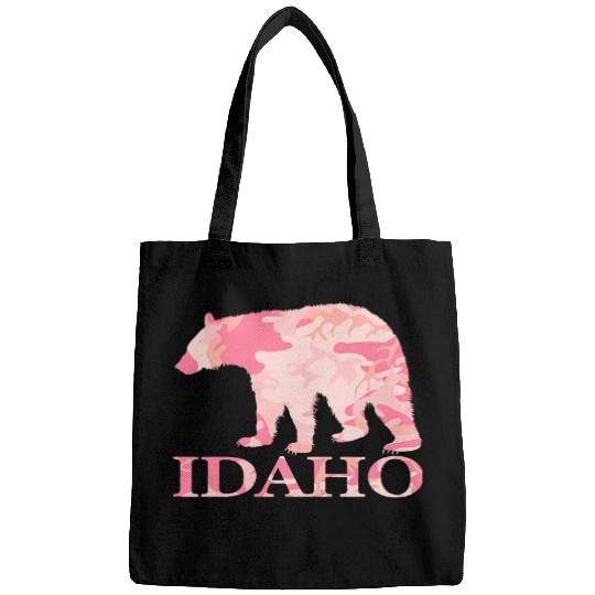 Bear Pet Hunt Idaho State Pink Camo Bags