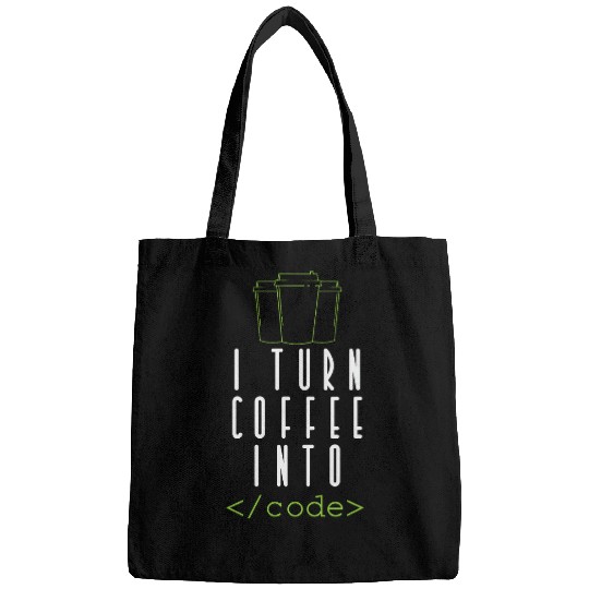 Coffee Fun I Turn Coffee into Code Programming Bags