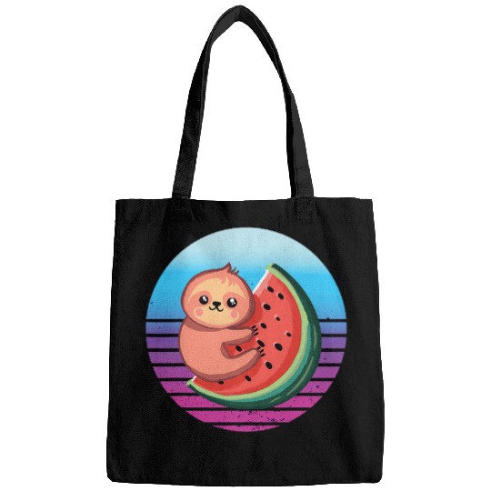 Sloth Pet Watermelon Sloth Retro Refreshing Summer Watermelon Lover Bags
