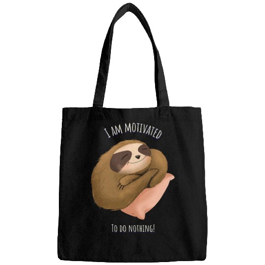 Sloth Pet I AM MOTIVATED TO DO NOTHING SLEEPING SLOTH Bags