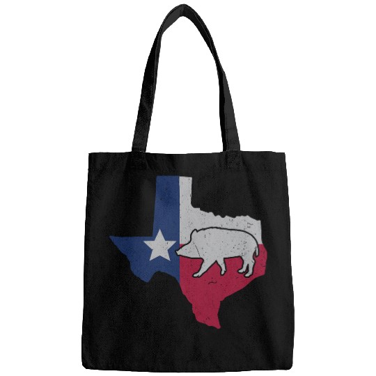 Mens Texas Flag Boar Hunting Funny Wild Hog Hunter Bags