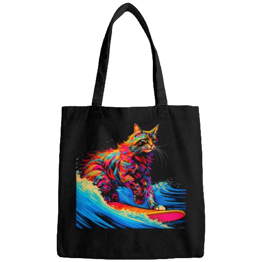Surfing Maine Coon Cat Surf Bags