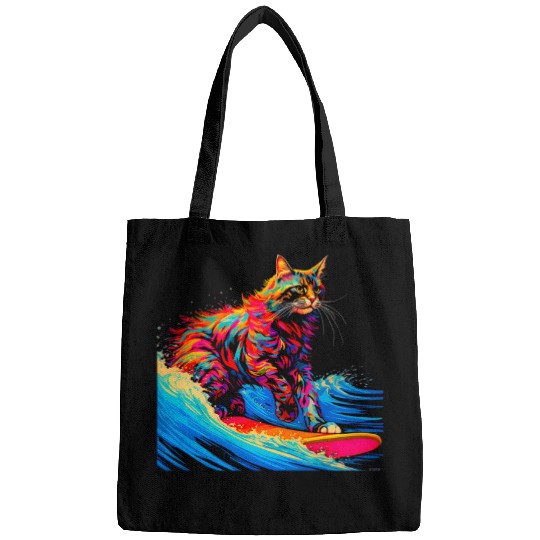 Surfing Maine Coon Cat Surf Bags