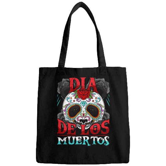 Panda Pet Dia De Los Muertos Panda Sugar Skull Calavera Bags