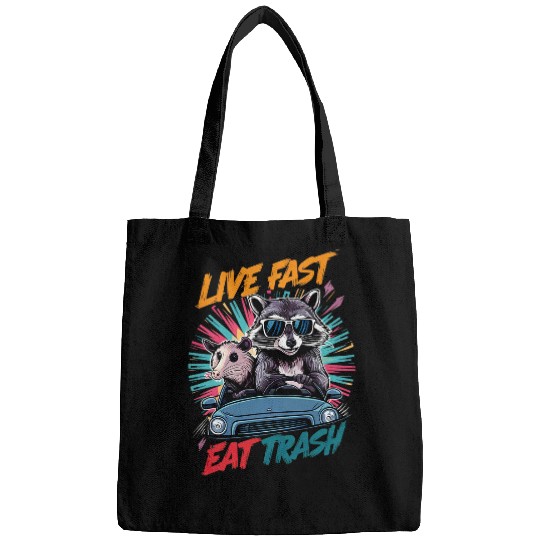 Raccoon Pet Live Fast Eat Trash Panda Colorful 2 Bags