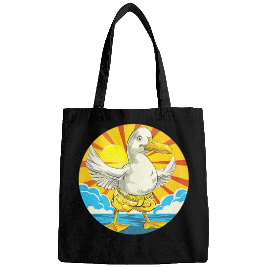 Duck Pet in swimsuit for Vacation and Swim Trunks Lovers Bags