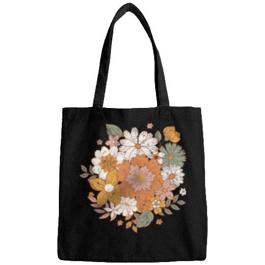 vintages Boho Wildflower Botanical Floral Plant Mom Gardening Bags