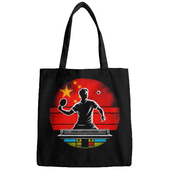 Table Tennis Player China Flag Ping Pong Coach Bags