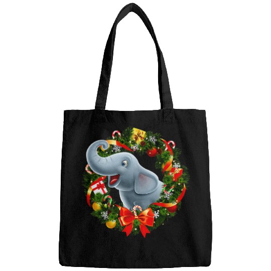 Elephant Pet Christmas Wreath Ornament Bags
