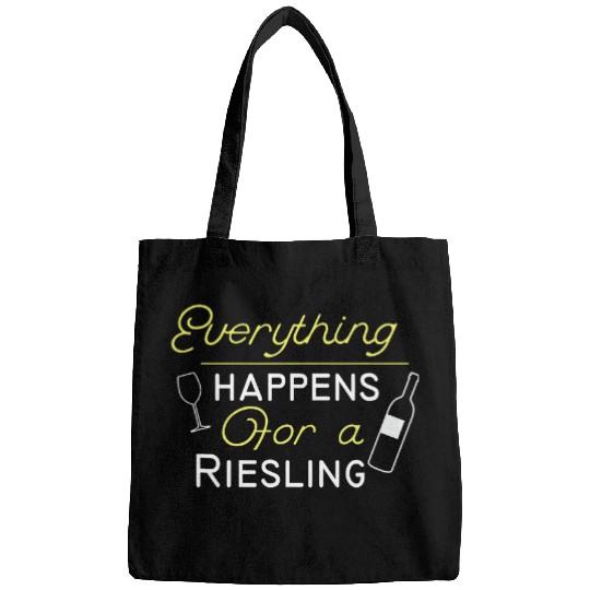 Wines Fun Riesling Grape Wines Drinking Design For Wines Lovers Bags