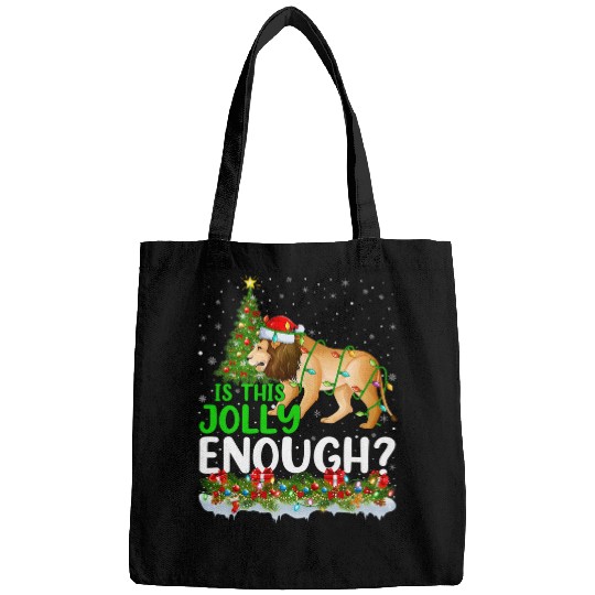 Lion Pet xmass Tree Is This Jolly Enough Santa Mountain Lion Christmas Bags
