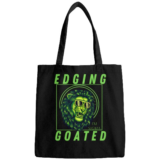 Lion Pet Edging Goated Sigma Lion Ironic Brainrot Meme 1 Bags