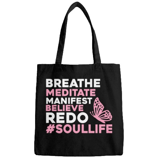 Manifest Affirmation Awakening Enlightenment Butterfly Bags