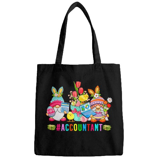 Discover Accountant Easter Day Bunny Gnomes With Chicks Hunting Eggs Bags