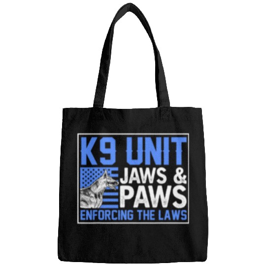 Police Officer K9 Unit Jaws And Paws Enforcing The Laws Bags