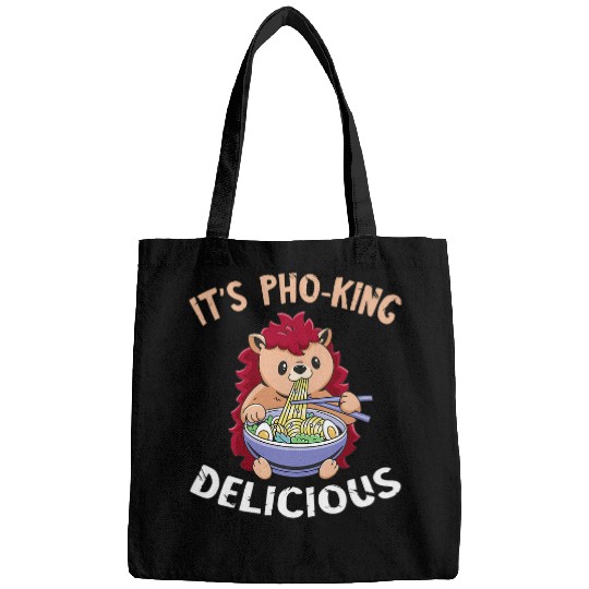 Hedgehog Pet Funny Food Pun Hedgehog Pho Bowl Vietnamese Noodle Soup Bags