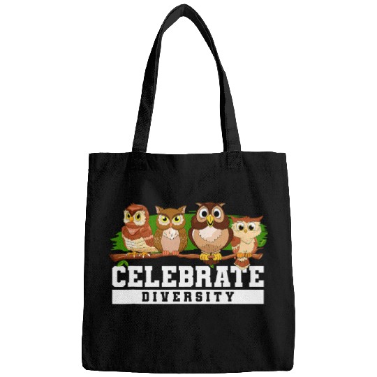 Owl Pet Enthusiast Birds Of Prey Nocturnal Celebrate Diversity Bags
