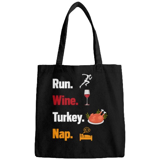 Wines Fun Run Wines Turkey Nap Funny Turkey Thanksgiving Runner Bags
