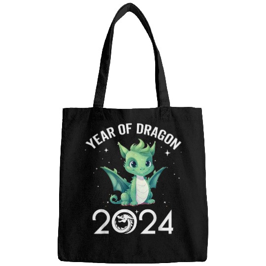 Dragon Pet Cute New Year Tee for Kid Girl Boy Year Of The Dragon Bags