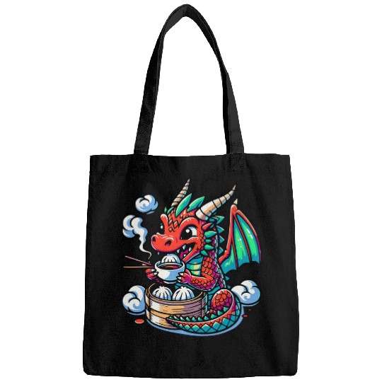 Dragon Pet Hong Kong Slang Kawaii Dim Sum Year of Dragon Anime Bags
